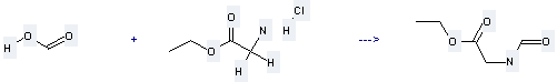 Glycine, N-formyl-,ethyl ester can be prepared by formic acid and glycine ethyl ester; hydrochloride